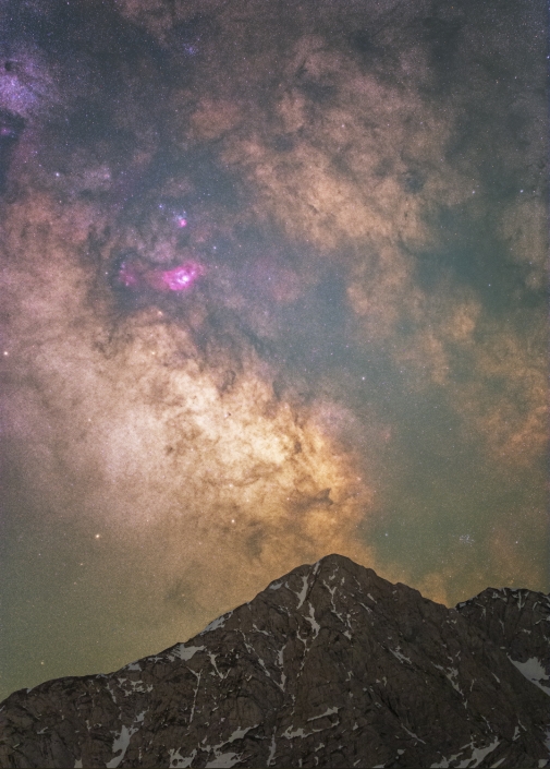 Milchstraßenzentrum in den Alpen